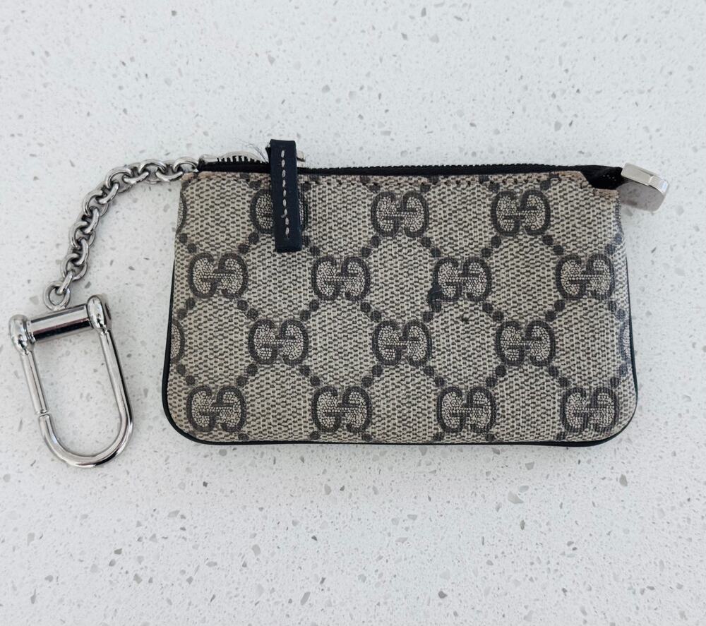 Gucci GG Supreme Key Pouch with Chain